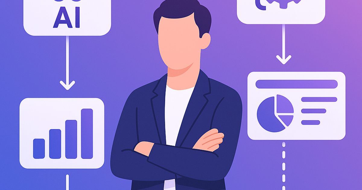 AI business founder tools dashboard illustration showing connected productivity and analytics interfaces