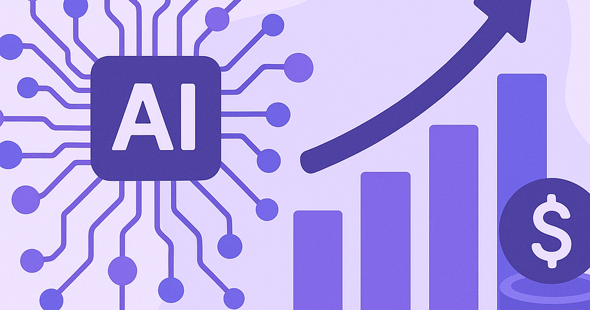 AI neural network transforming into business growth visualization representing profitable AI-generated business opportunities