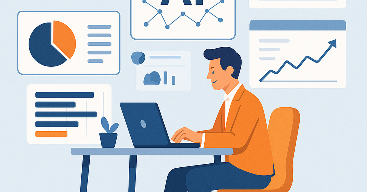 Entrepreneur using AI-powered analytics dashboards for data-driven product development decisions