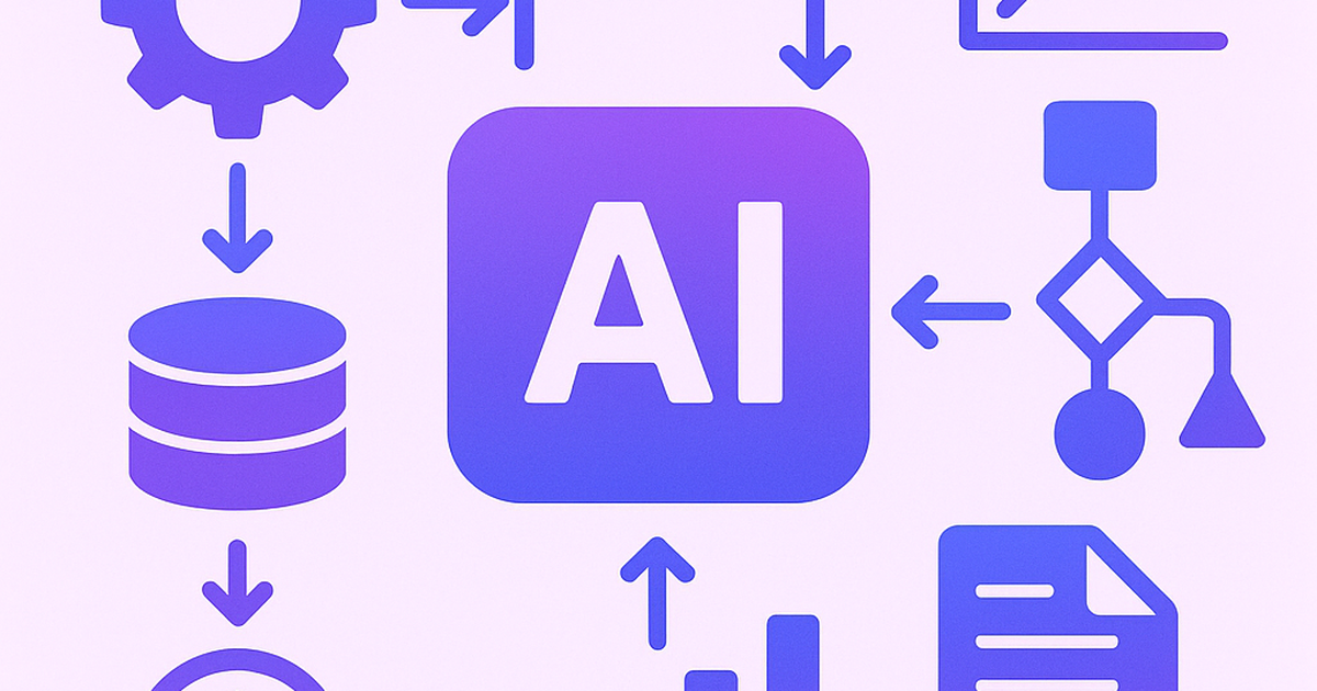 AI tools workflow diagram showing interconnected business automation systems and productivity metrics for entrepreneurs
