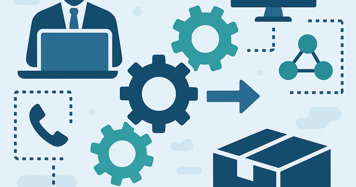 Service to product transformation workflow illustration showing systematic business process optimization