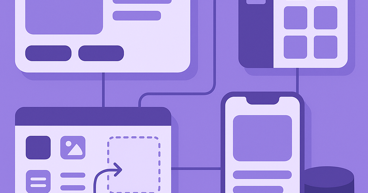 No-code SaaS builder platforms comparison illustration showing visual development interfaces and connected applications