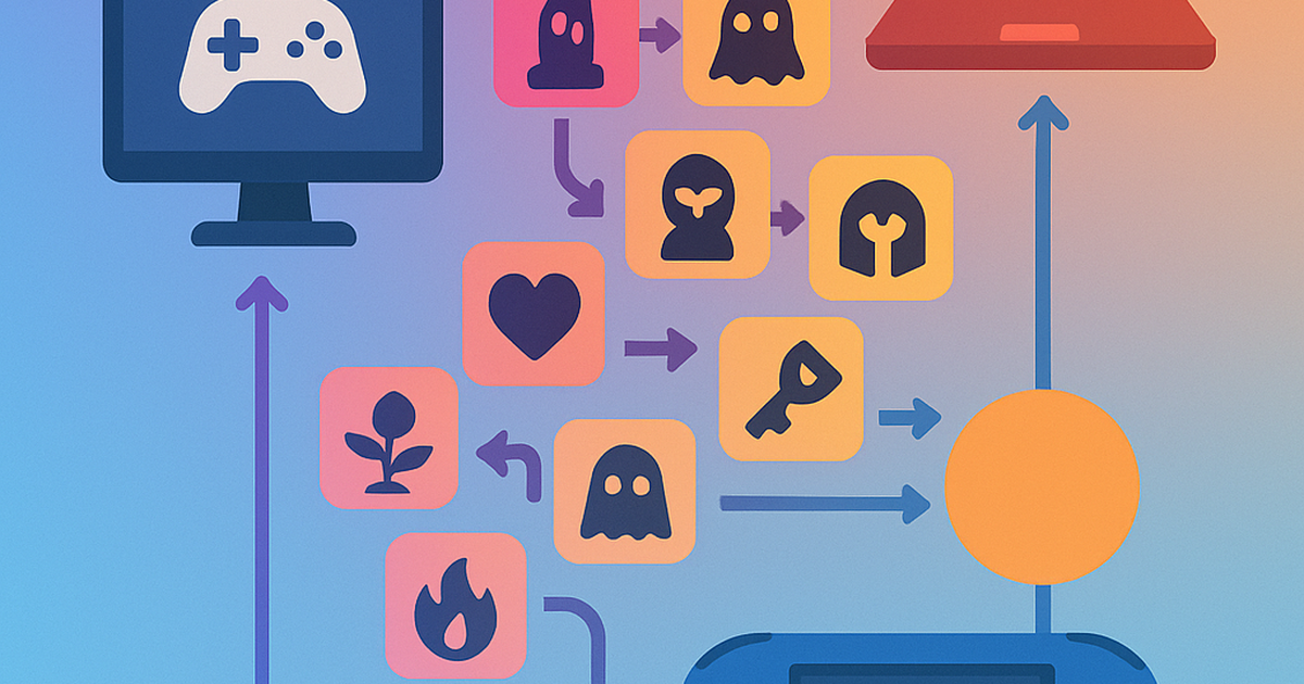 Illustration of indie game discovery across multiple gaming platforms and distribution channels
