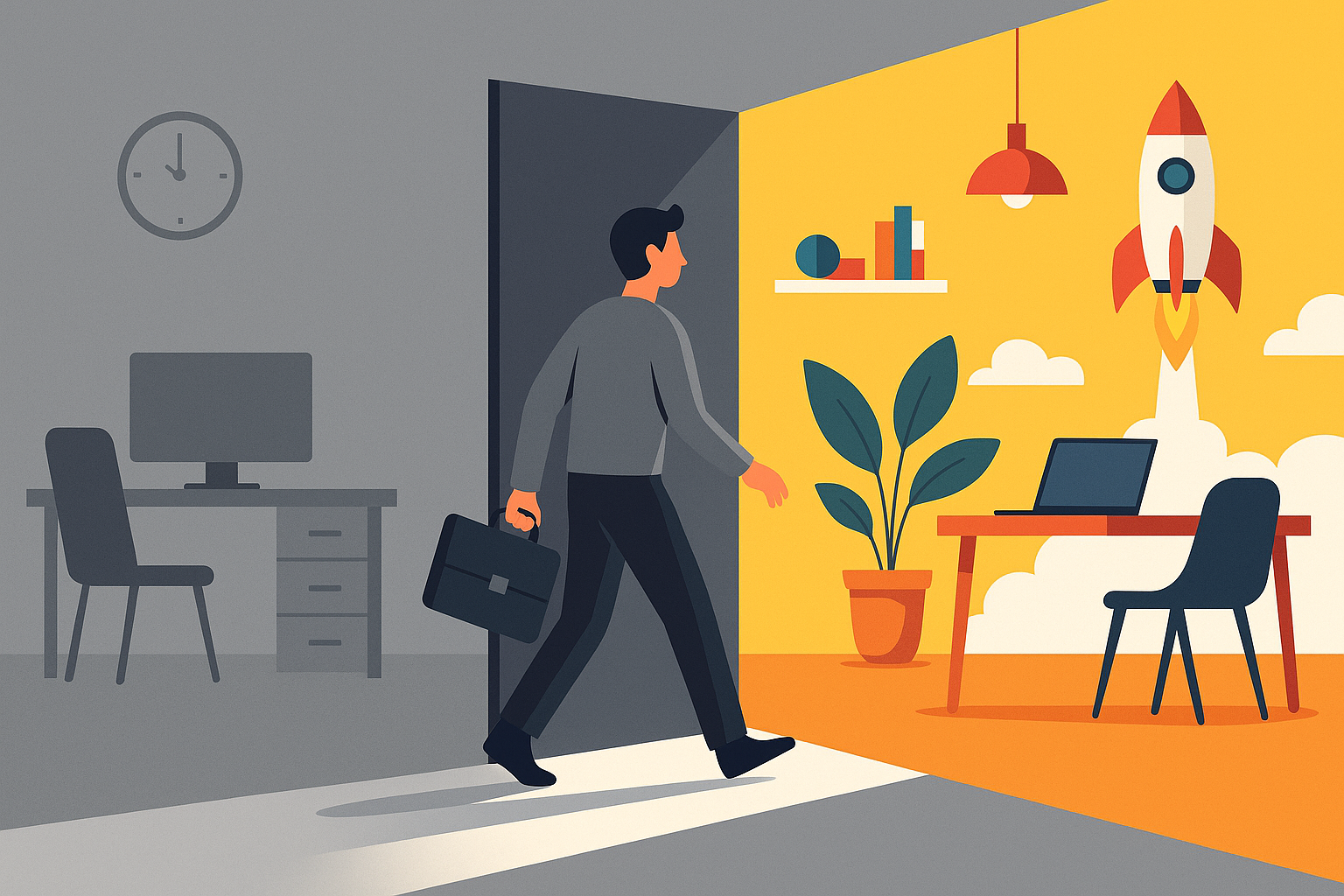 Quit corporate job to start a business