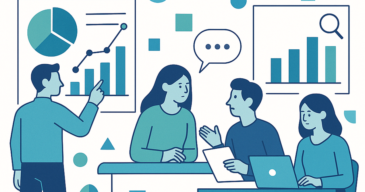 Startup founders conducting validation research with charts, interview notes, and market analysis data