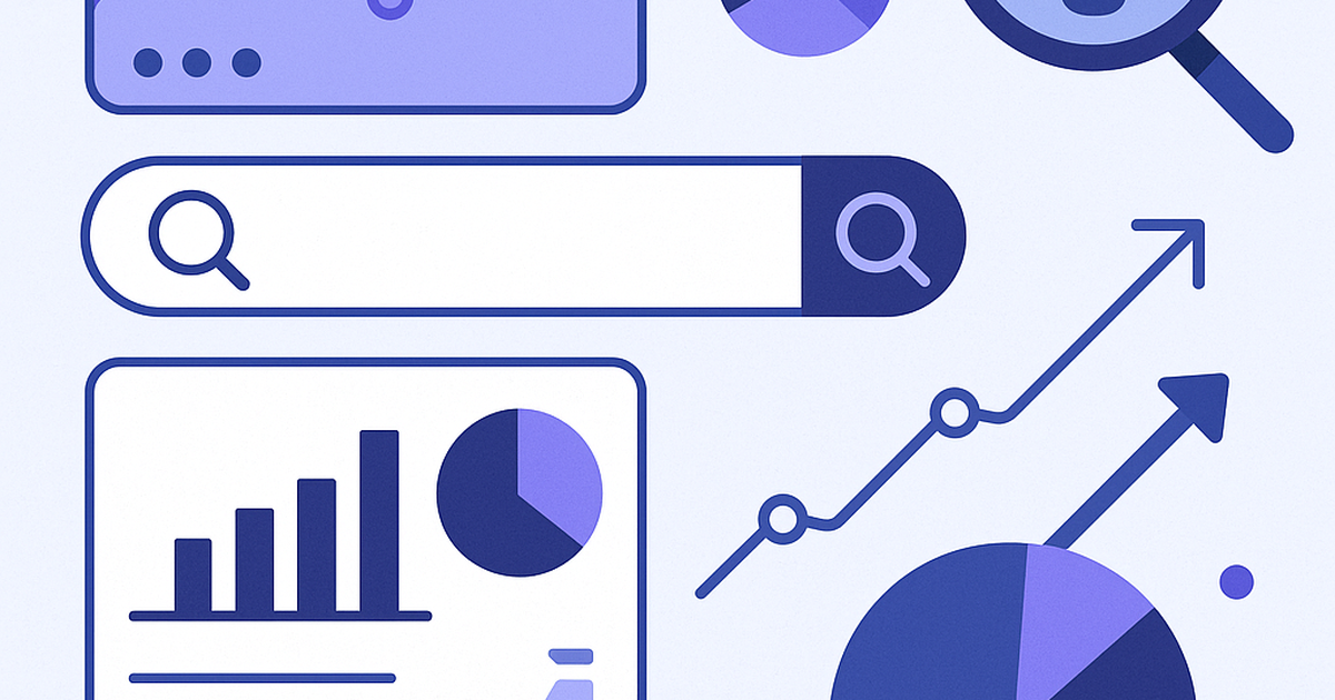 Data-driven market research illustration showing trend analysis and opportunity discovery methods for SaaS founders