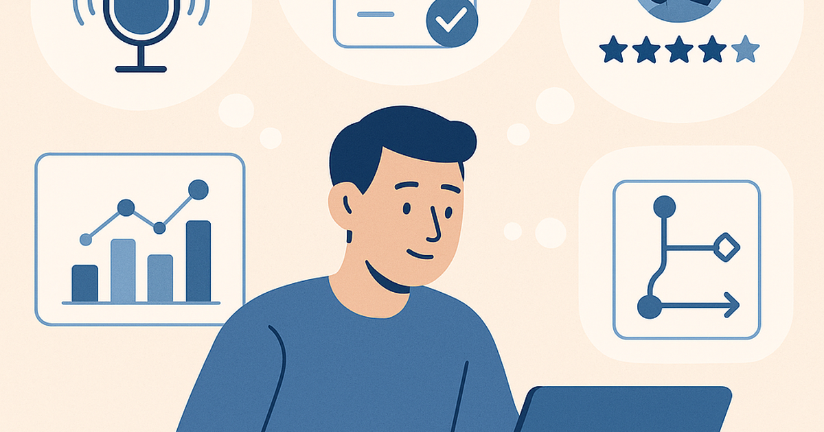 Founder analyzing market data and customer insights to validate a startup idea, representing a playbook for evidence-backed opportunities.