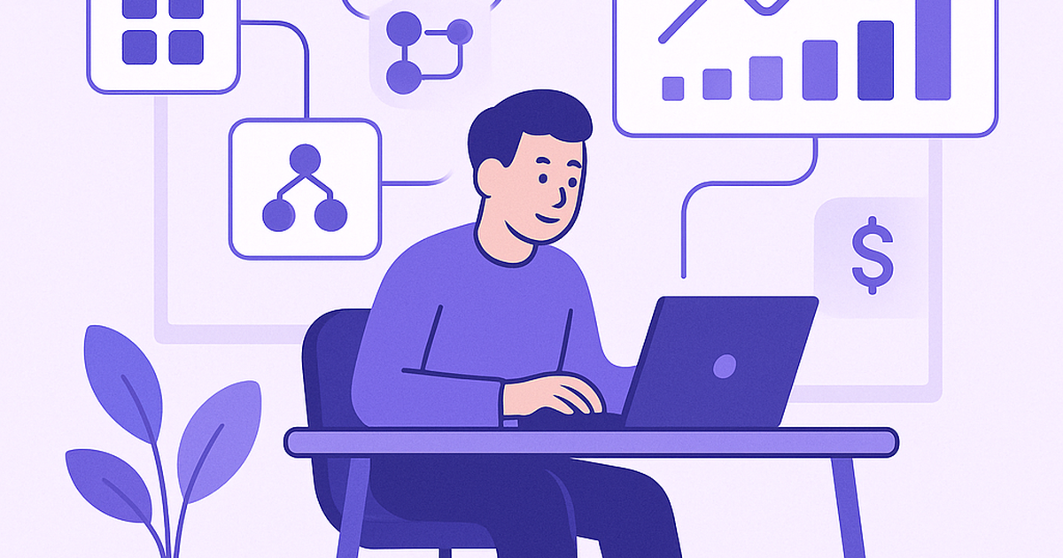 Solo founder building SaaS using no-code tools and revenue validation dashboard