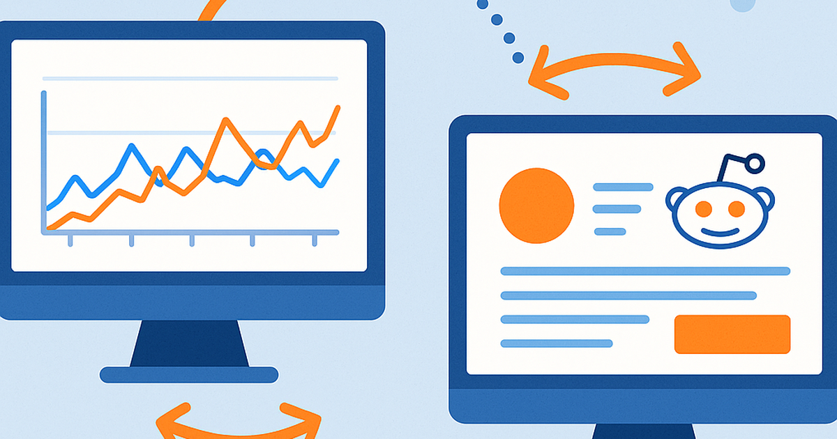 Illustration of Google Trends and Reddit integration for SaaS market validation research