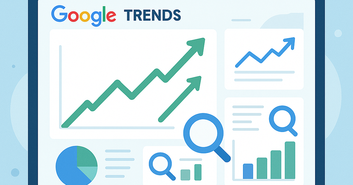 Google Trends validation dashboard showing search volume charts and analytics for product idea validation