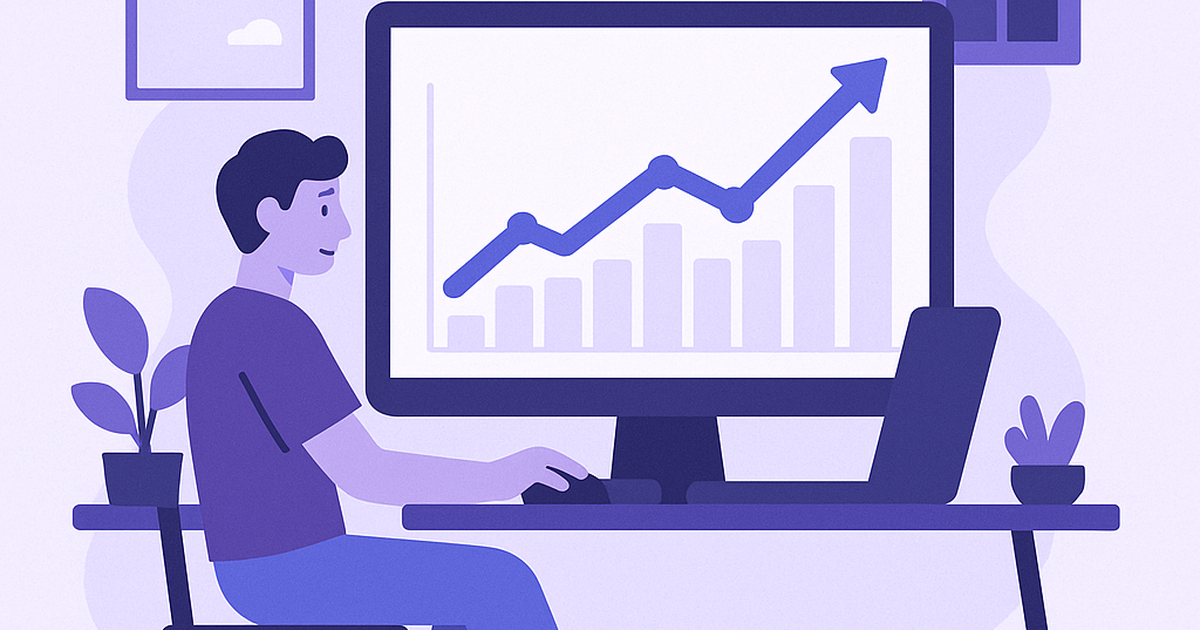 Indie hacker workspace with revenue growth chart showing progression to 10K MRR milestone