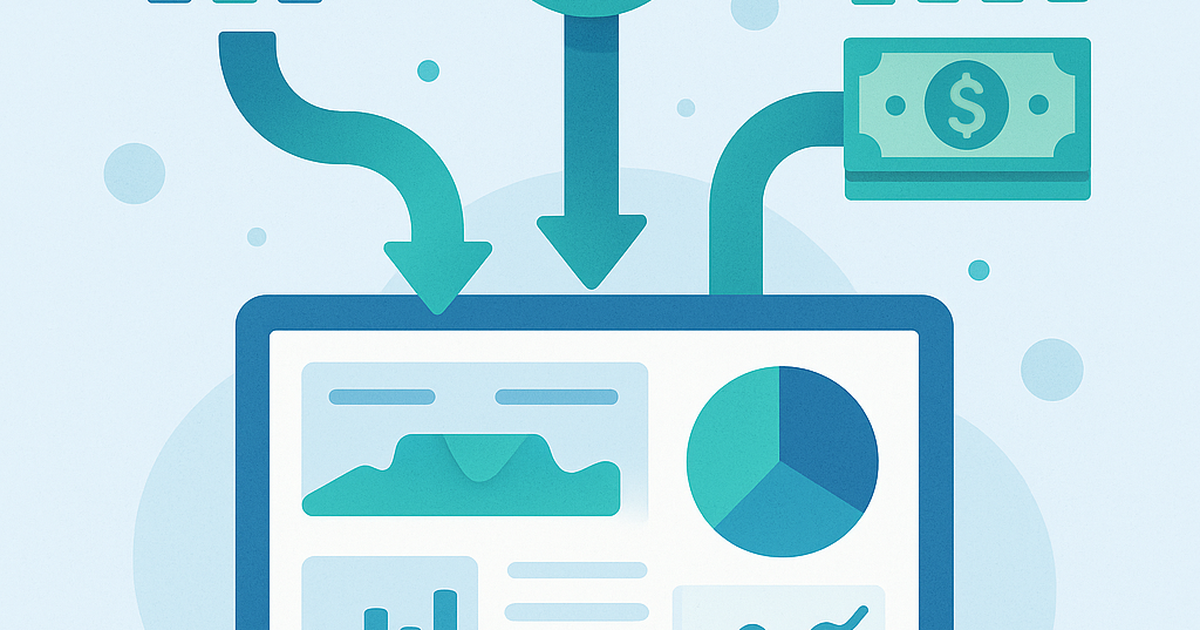 No code SaaS apps revenue model visualization with multiple monetization streams and analytics dashboard