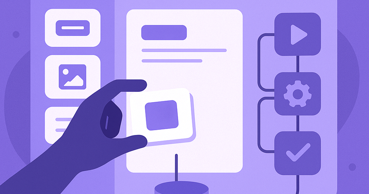 No code SaaS development platform interface showing visual programming tools and database integration