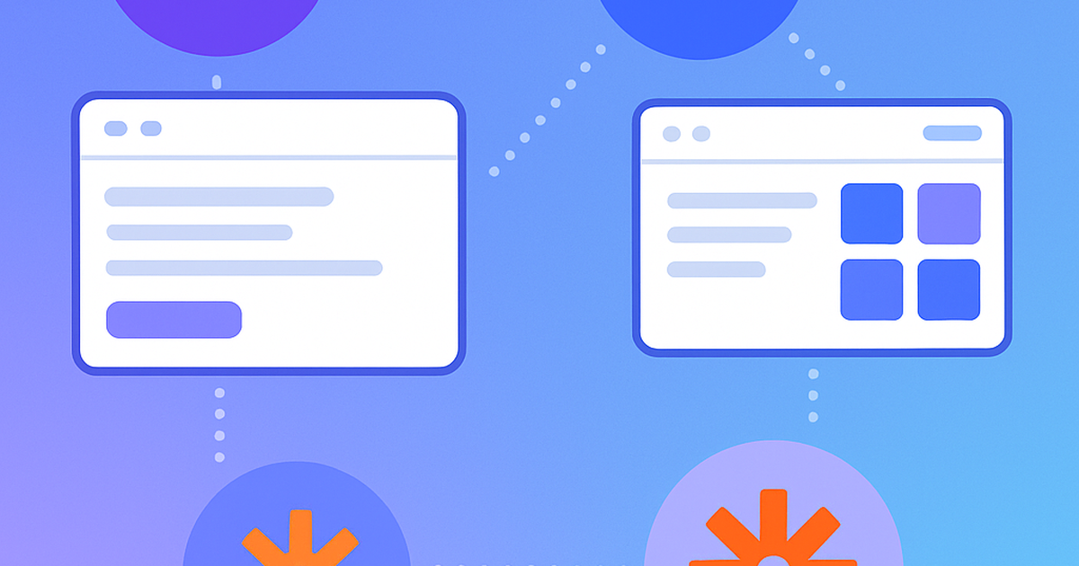 No code SaaS development platform selection guide illustration with connected tools and interface examples