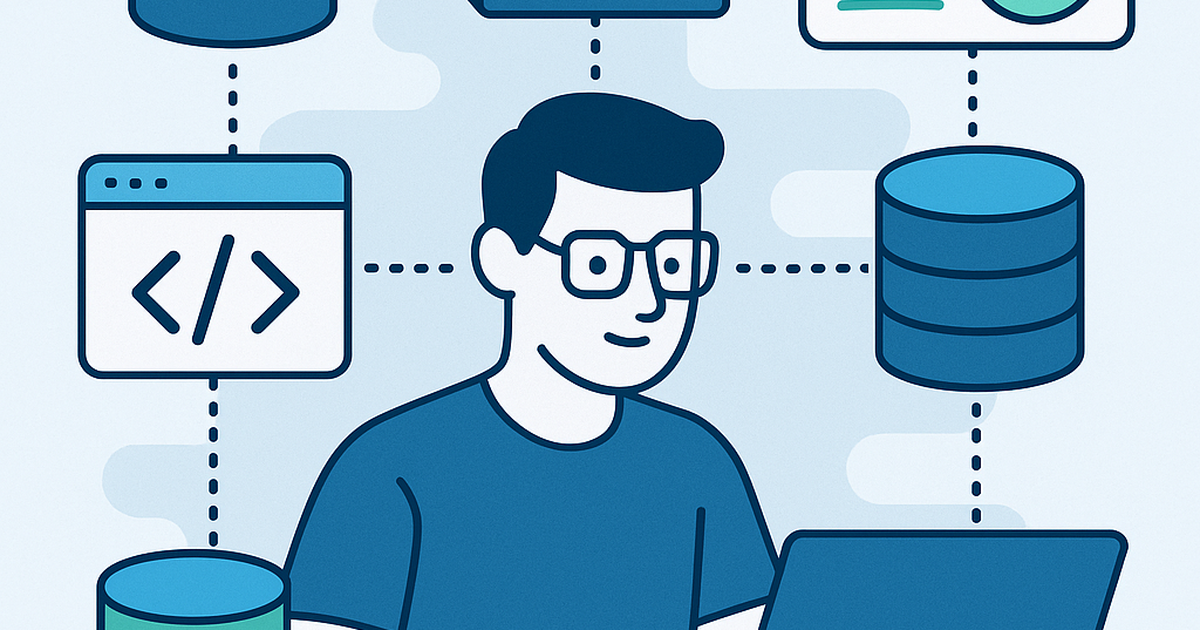 Solopreneur SaaS builder working with technical architecture components and infrastructure tools