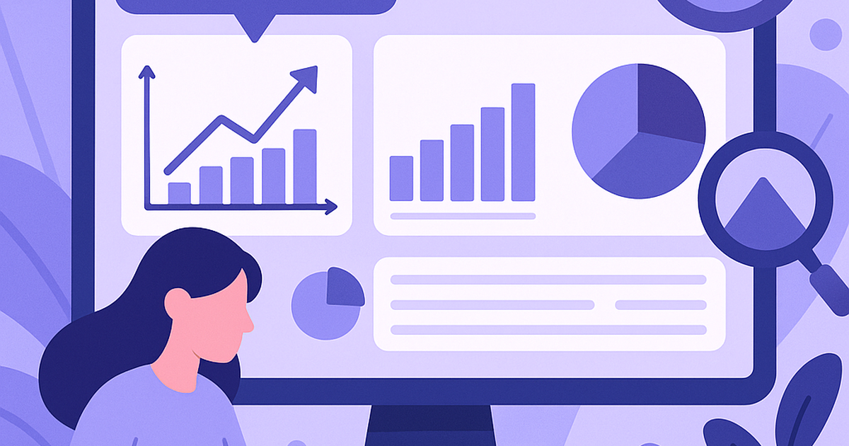 B2B software market research framework visualization with charts and data analysis elements
