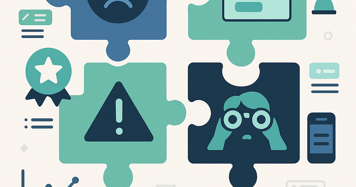Illustration depicting consumer pain points as puzzle pieces with gaps representing untapped B2C SaaS opportunities