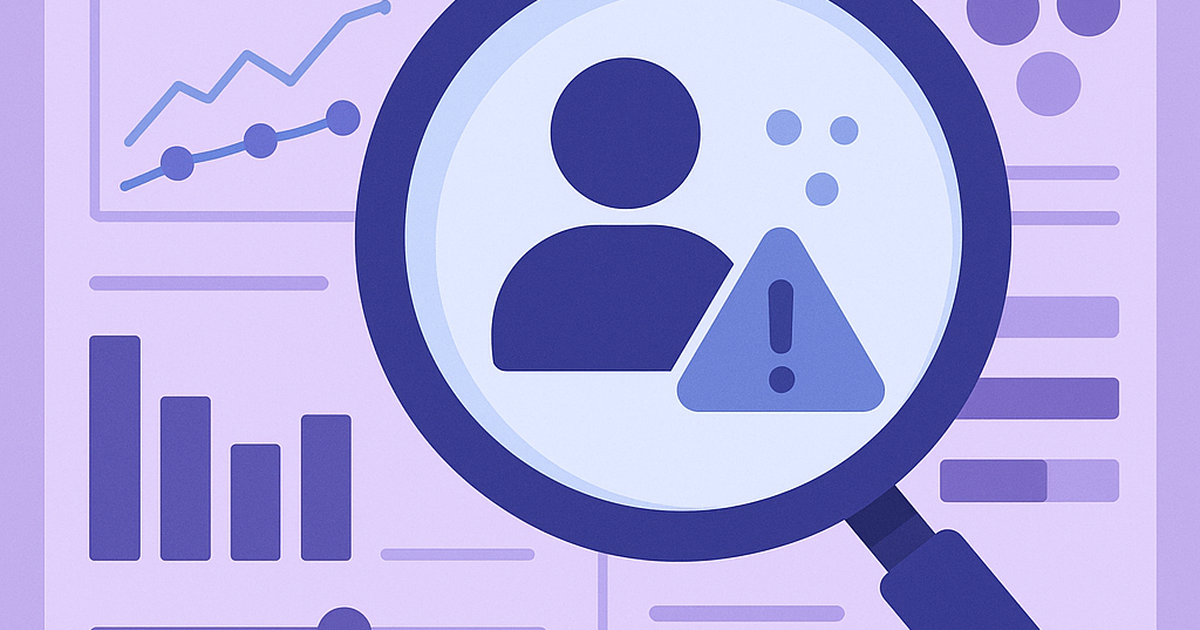 Consumer research magnifying glass examining data points representing untapped B2C SaaS market opportunities
