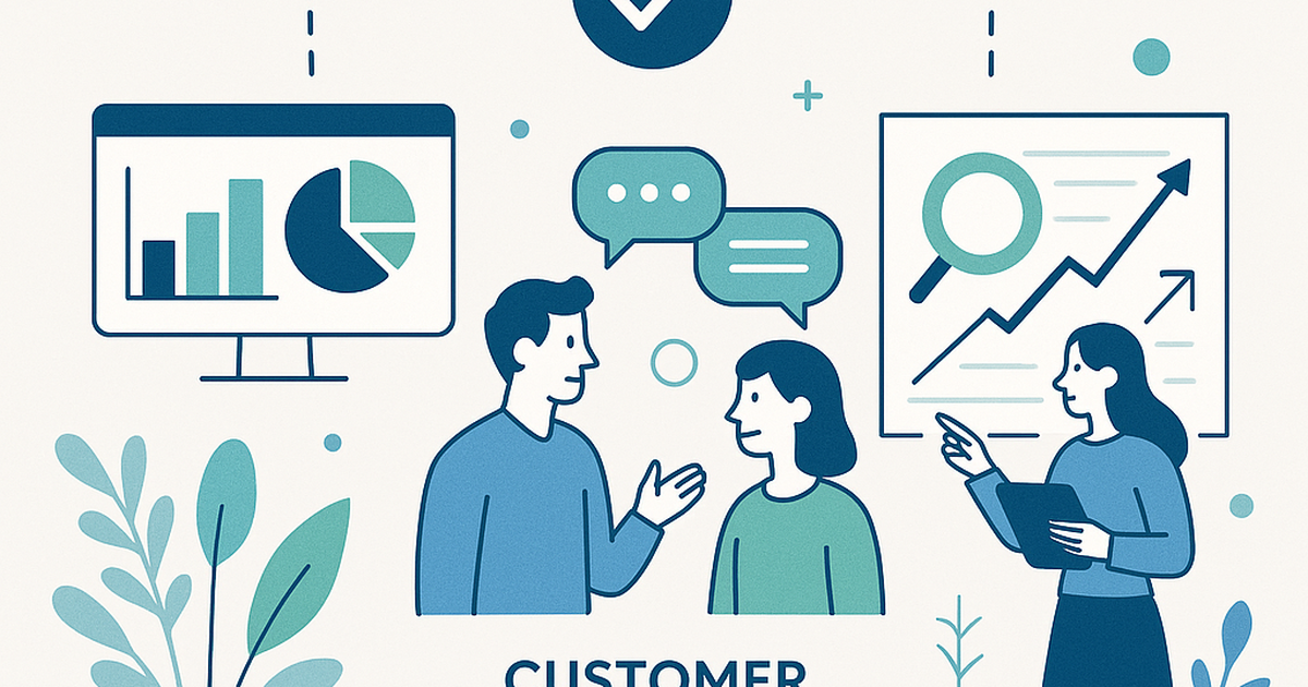 Software idea validation process illustration showing market research, customer interviews, and data analysis