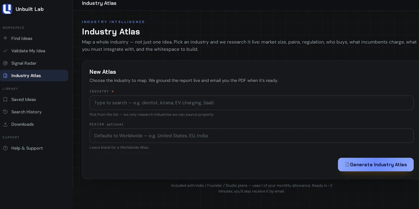 Industry Atlas — a decision-grade industry map
